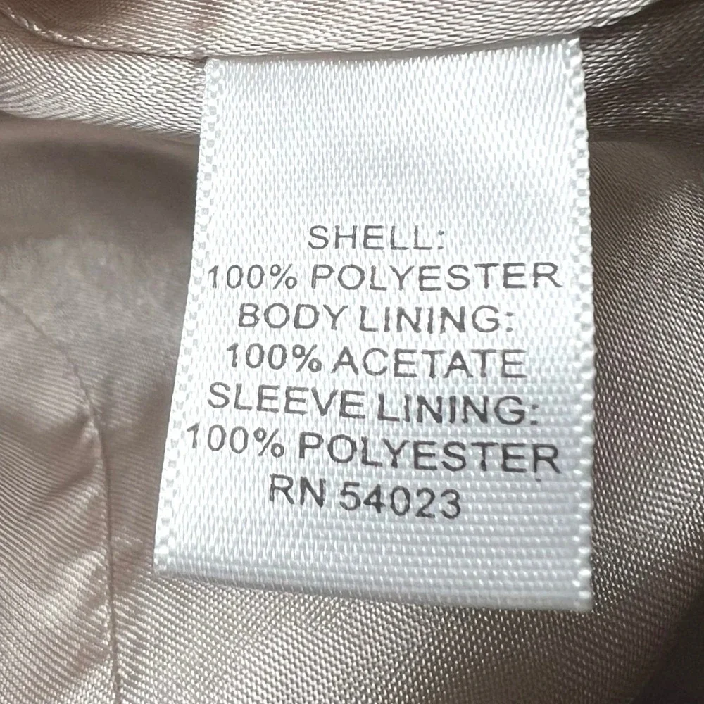 Banana Republic Womens Size XS Petites Trench Coat Champagne Belted Jacket - Picture 5 of 16